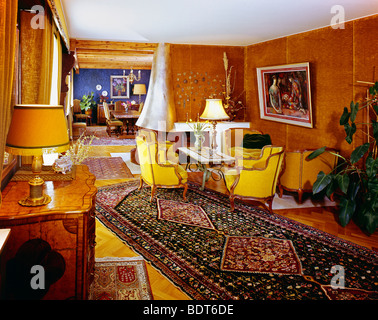 Einrichtung, Wohnzimmer, 1970er, 70er Stockfotografie - Alamy