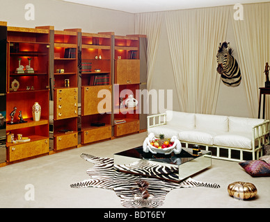Einrichtung, Wohnzimmer, 1970er, 70er Stockfotografie - Alamy